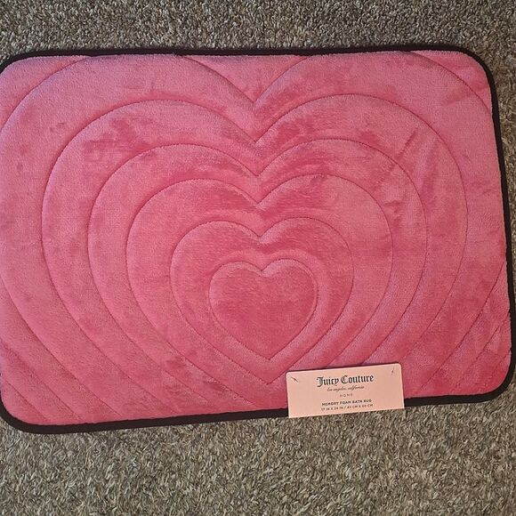 Juicy Couture Home Heart Embossed Memory Foam Bath Rug - Picture 3 of 5